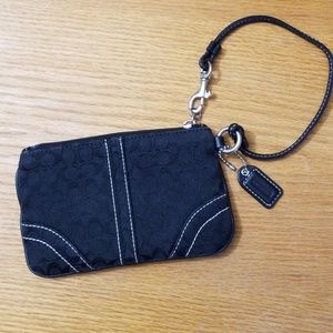 COACH Black wristlet